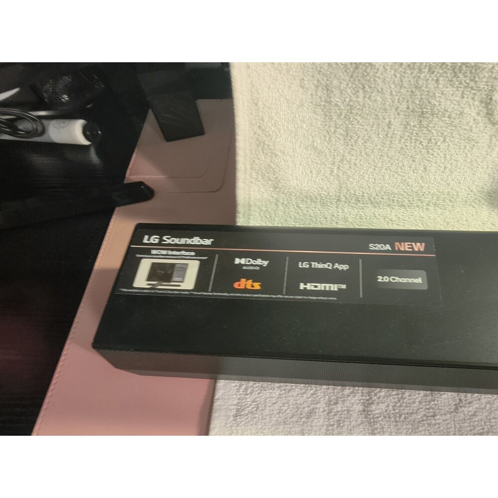LG S20A 2.0 Channel Soundbar Dolby Audio Built-in Woofer Bluetooth HDMI ARC